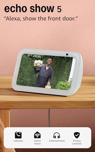 Amazon Echo Show 5 (newest model), Smart display, Designed for Alexa+, 2x the bass and clearer sound, Cloud Blue