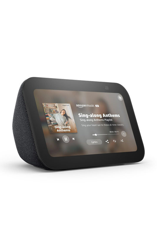 Amazon Echo Show 5 (newest model), Smart display, Designed for Alexa+, 2x the bass and clearer sound, Cloud Blue