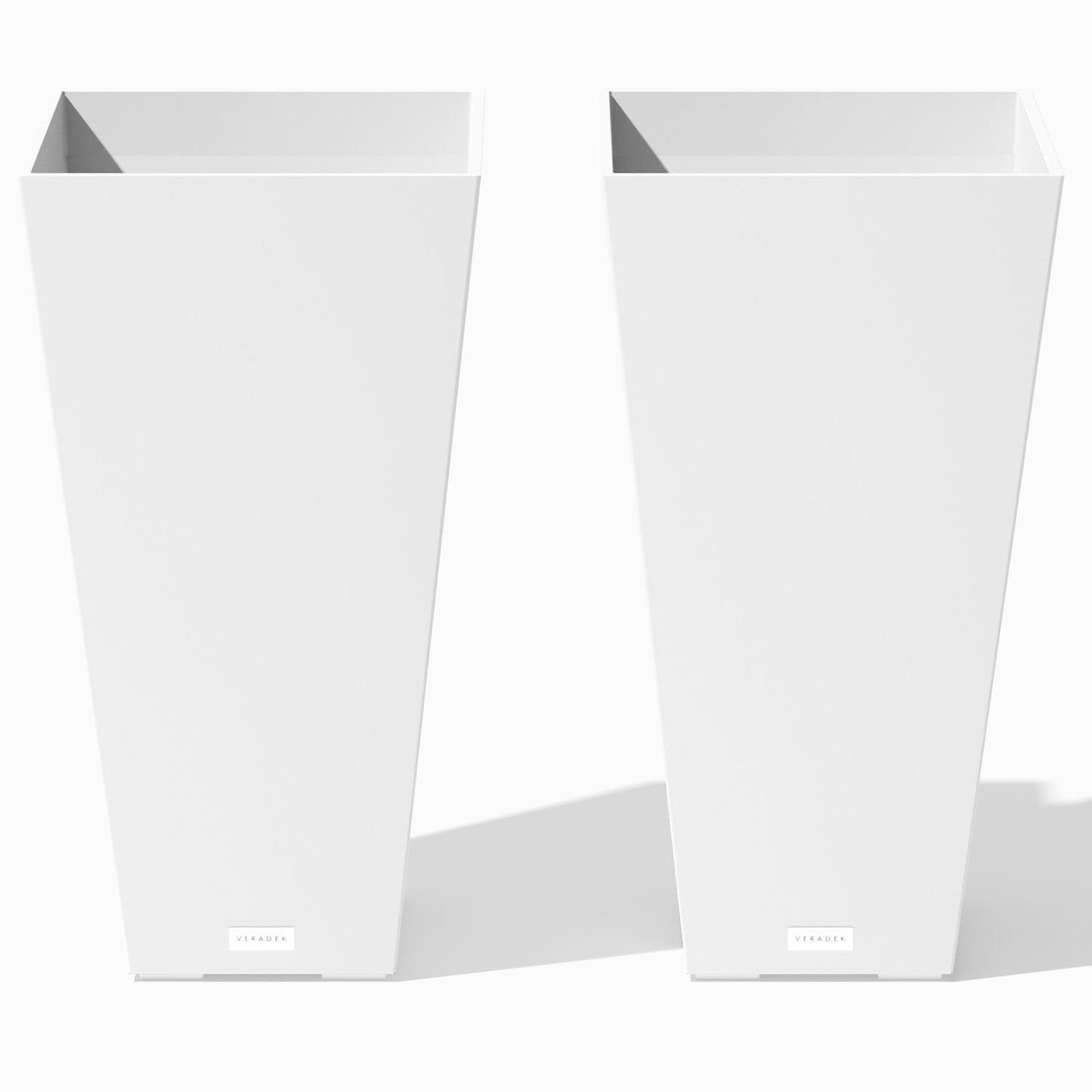 Veradek V-Resin Indoor/Outdoor Taper Planter, Set of 2 (30 inch, Black)