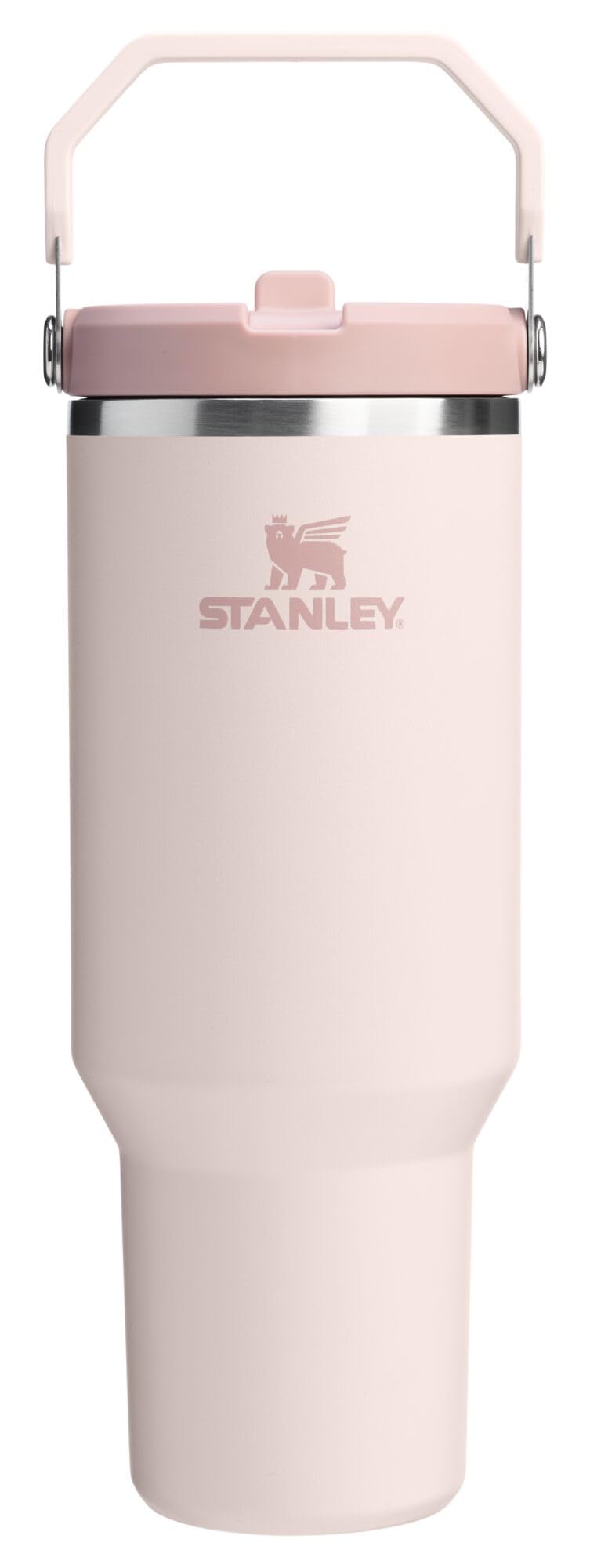 STANLEY IceFlow 2.0 Flip Straw Tumbler with Handle 30 oz | Twist On Lid and Flip Up Straw | Leak Resistant Water Bottle | Insulated Stainless Steel | BPA-Free | Peach Rose