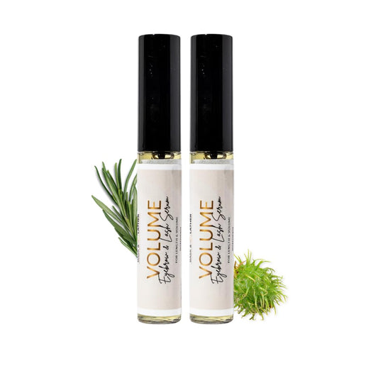 Bask & Lather Lash Serum with Castor Oil & Jojoba Oil For Thicker, Fuller & Longer Looking Eyelashes and Eyebrows, Conditioning and Enhancing Eyelash Growth Serum with Brush Applicator, 3 Month Supply
