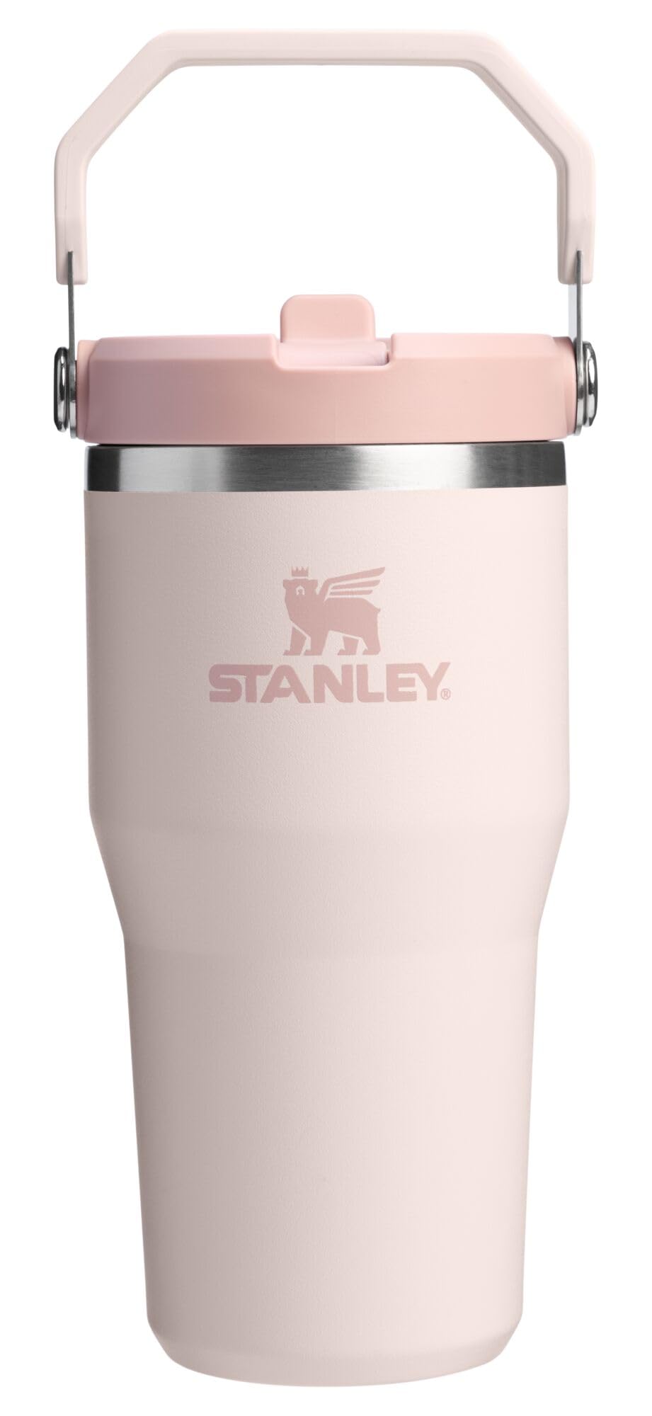 STANLEY IceFlow 2.0 Flip Straw Tumbler with Handle 30 oz | Twist On Lid and Flip Up Straw | Leak Resistant Water Bottle | Insulated Stainless Steel | BPA-Free | Peach Rose