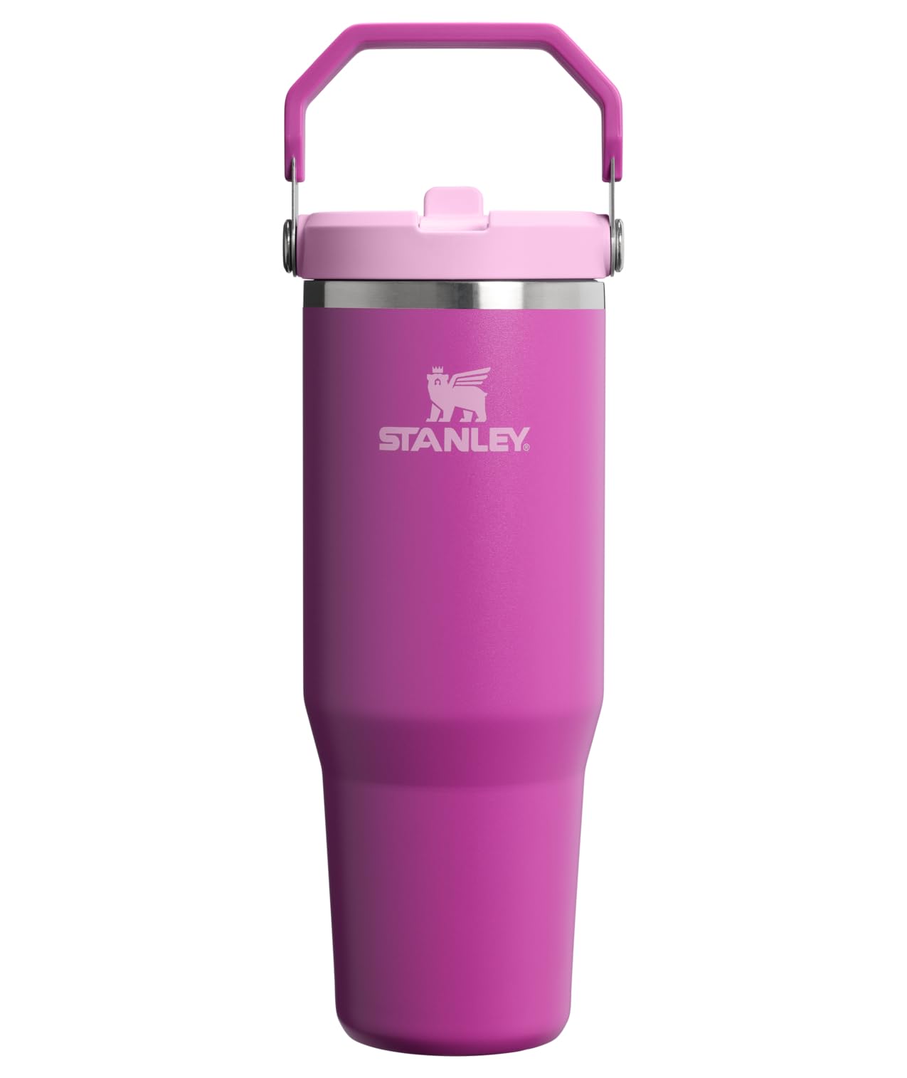 STANLEY IceFlow 2.0 Flip Straw Tumbler with Handle 30 oz | Twist On Lid and Flip Up Straw | Leak Resistant Water Bottle | Insulated Stainless Steel | BPA-Free | Peach Rose