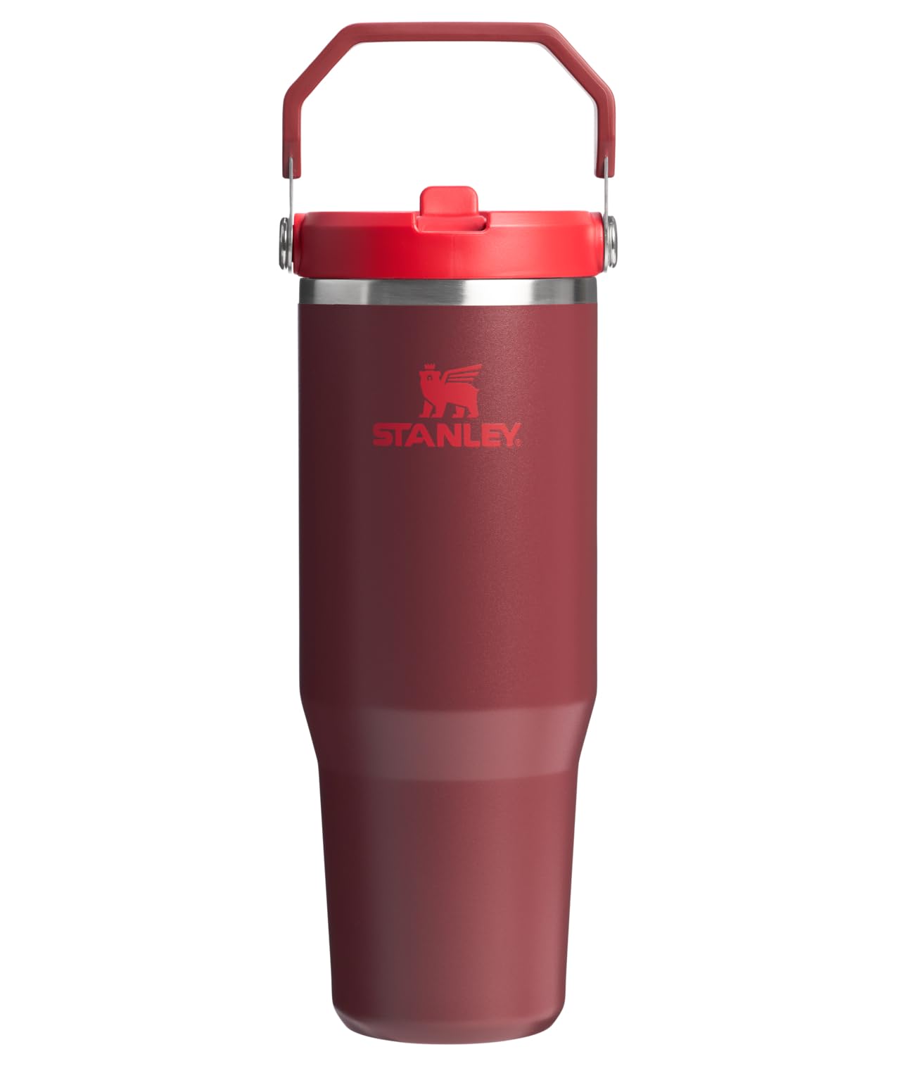 STANLEY IceFlow 2.0 Flip Straw Tumbler with Handle 30 oz | Twist On Lid and Flip Up Straw | Leak Resistant Water Bottle | Insulated Stainless Steel | BPA-Free | Peach Rose