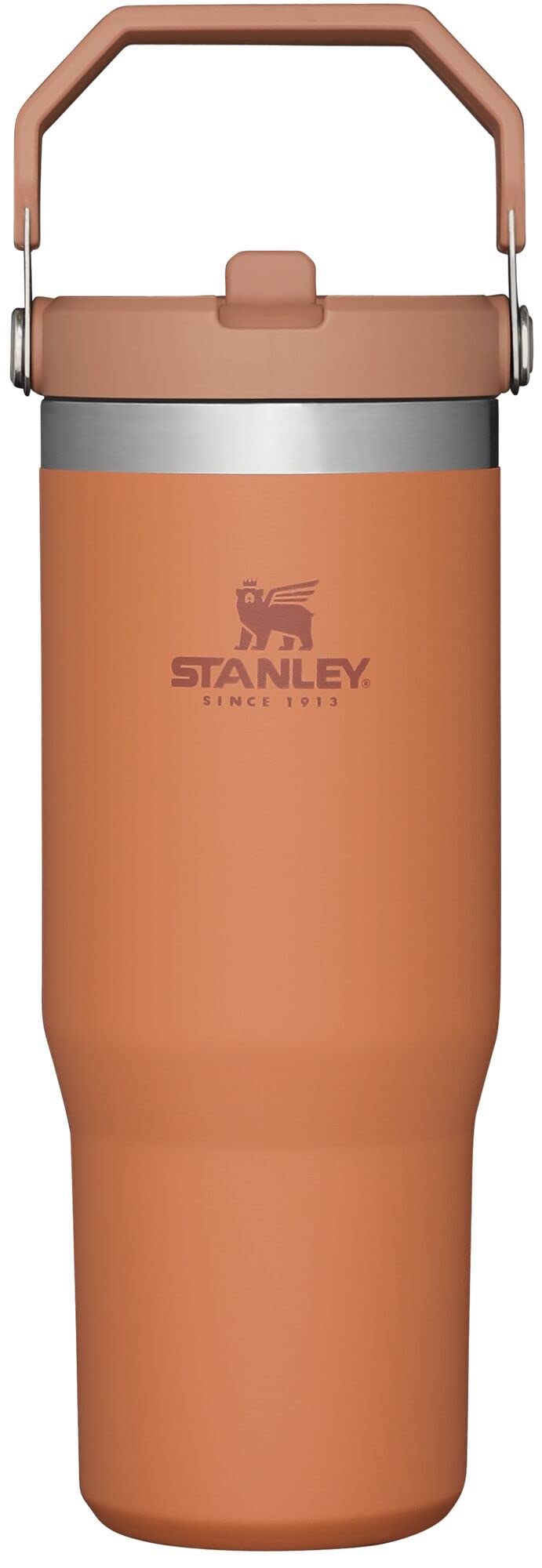 STANLEY IceFlow 2.0 Flip Straw Tumbler with Handle 30 oz | Twist On Lid and Flip Up Straw | Leak Resistant Water Bottle | Insulated Stainless Steel | BPA-Free | Peach Rose