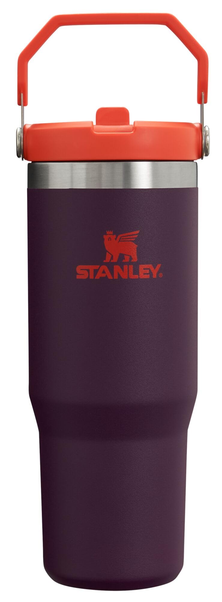 STANLEY IceFlow 2.0 Flip Straw Tumbler with Handle 30 oz | Twist On Lid and Flip Up Straw | Leak Resistant Water Bottle | Insulated Stainless Steel | BPA-Free | Peach Rose
