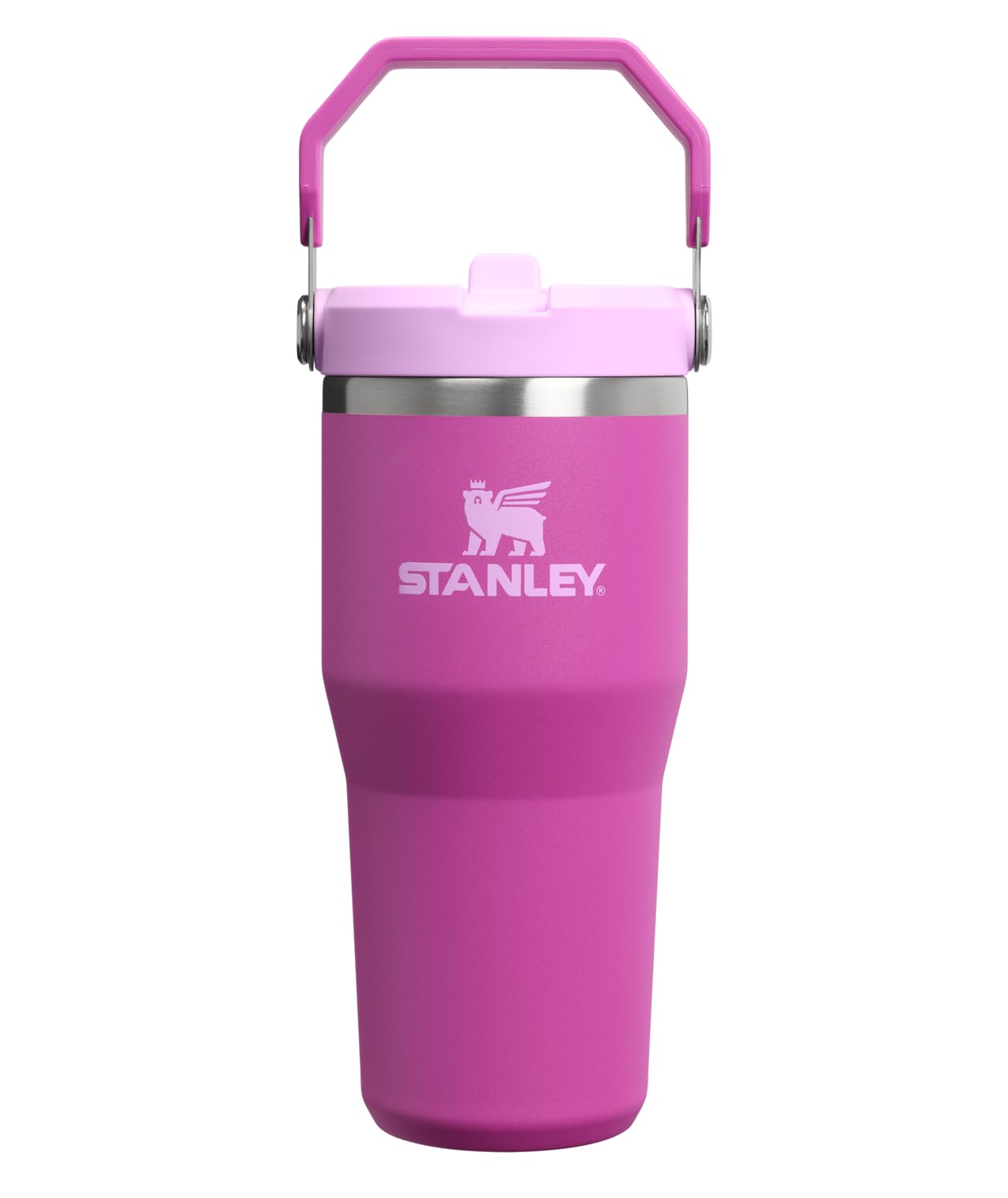 STANLEY IceFlow 2.0 Flip Straw Tumbler with Handle 30 oz | Twist On Lid and Flip Up Straw | Leak Resistant Water Bottle | Insulated Stainless Steel | BPA-Free | Peach Rose