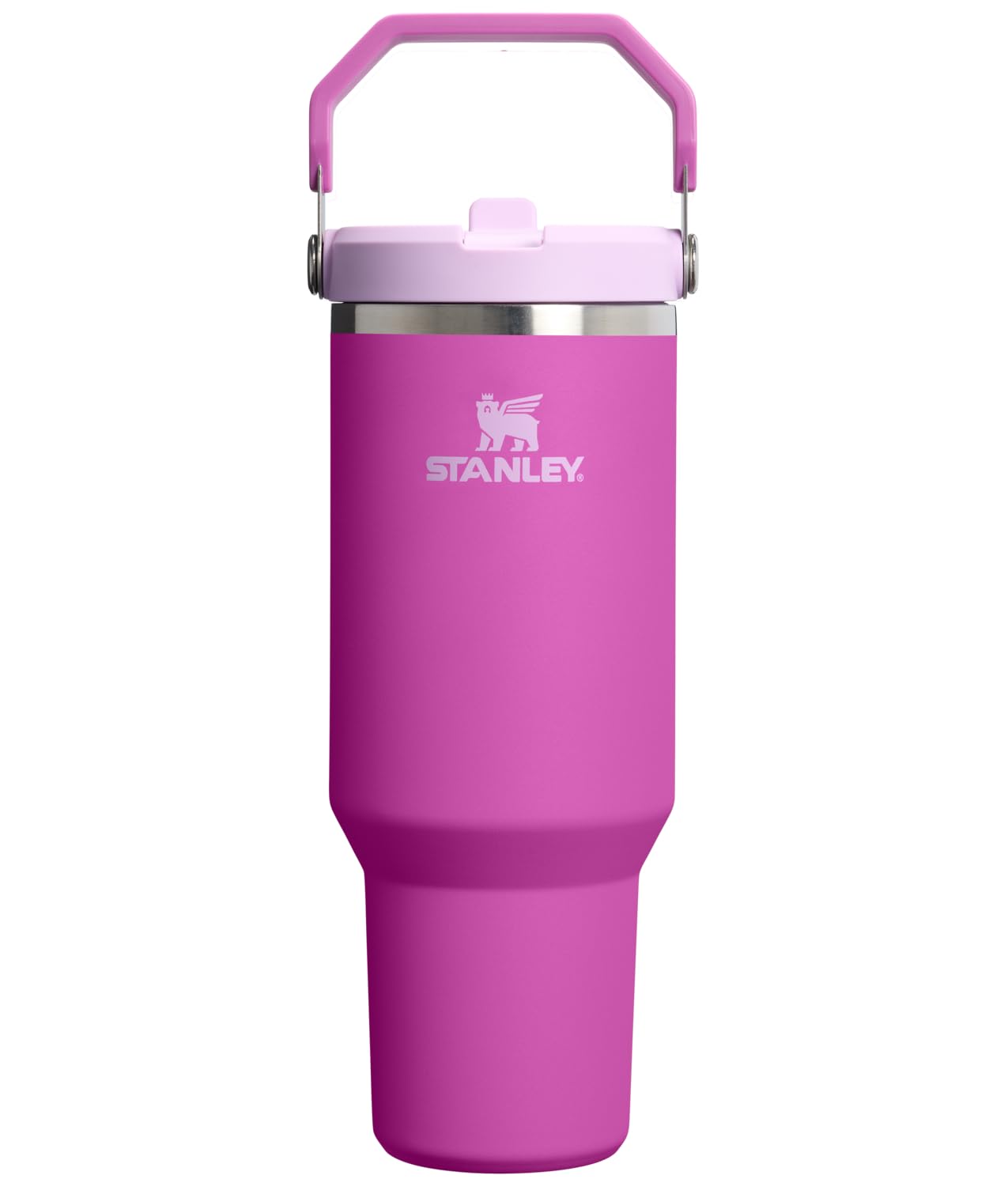 STANLEY IceFlow 2.0 Flip Straw Tumbler with Handle 30 oz | Twist On Lid and Flip Up Straw | Leak Resistant Water Bottle | Insulated Stainless Steel | BPA-Free | Peach Rose