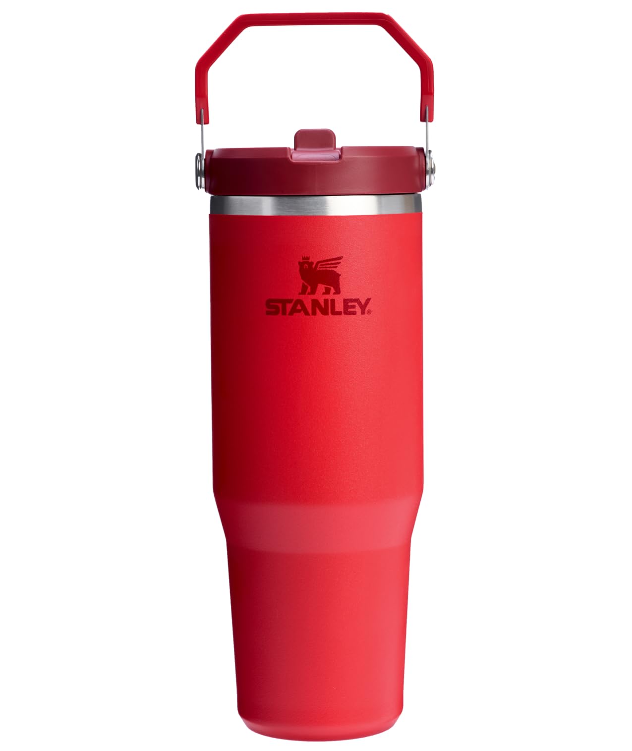 STANLEY IceFlow 2.0 Flip Straw Tumbler with Handle 30 oz | Twist On Lid and Flip Up Straw | Leak Resistant Water Bottle | Insulated Stainless Steel | BPA-Free | Peach Rose