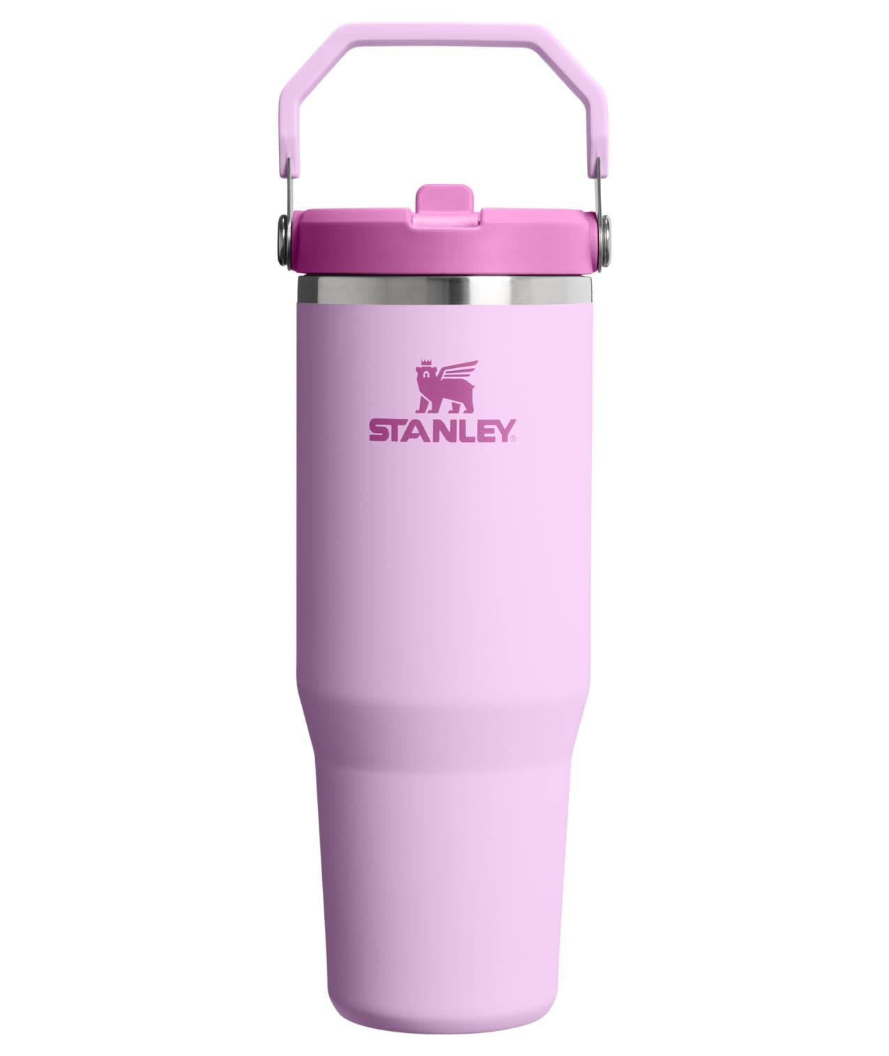 STANLEY IceFlow 2.0 Flip Straw Tumbler with Handle 30 oz | Twist On Lid and Flip Up Straw | Leak Resistant Water Bottle | Insulated Stainless Steel | BPA-Free | Peach Rose