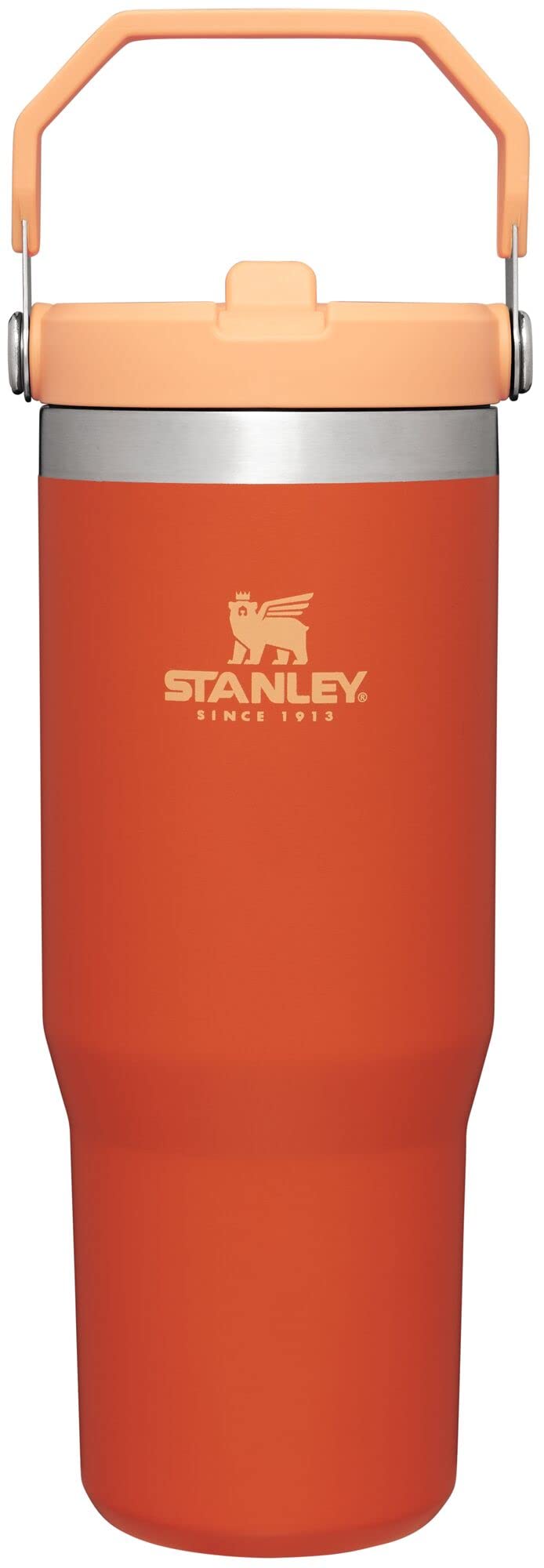STANLEY IceFlow 2.0 Flip Straw Tumbler with Handle 30 oz | Twist On Lid and Flip Up Straw | Leak Resistant Water Bottle | Insulated Stainless Steel | BPA-Free | Peach Rose