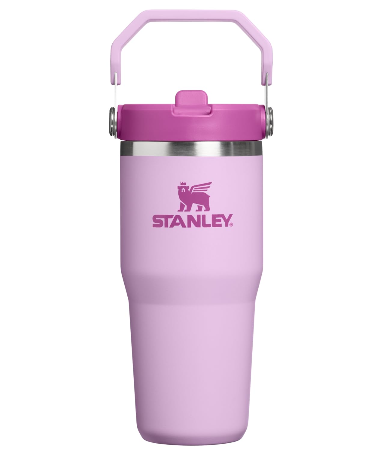 STANLEY IceFlow 2.0 Flip Straw Tumbler with Handle 30 oz | Twist On Lid and Flip Up Straw | Leak Resistant Water Bottle | Insulated Stainless Steel | BPA-Free | Peach Rose