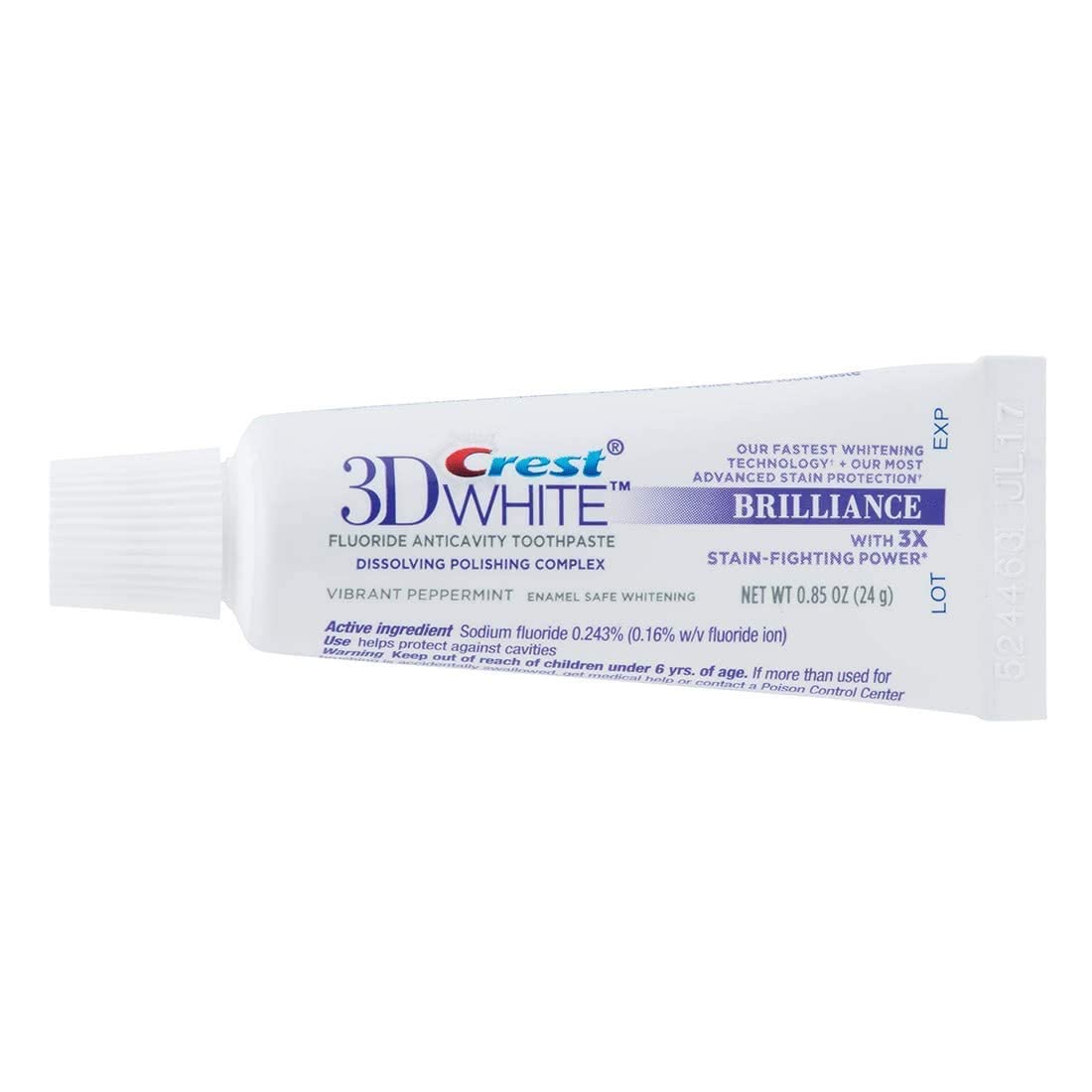 Crest 3D White Advanced Luminous Mint Teeth Whitening Toothpaste, Crest Toothpaste, 3.7 oz Pack of 4 - Helps Remove Surface Stains, Whitens Teeth, Strengthens Tooth Enamel, Protects Against Cavities