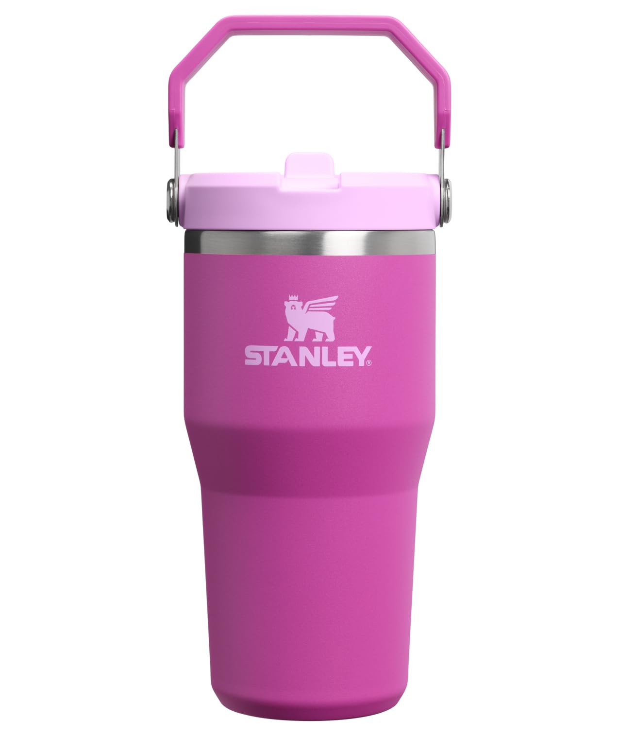 STANLEY IceFlow 2.0 Flip Straw Tumbler with Handle 30 oz | Twist On Lid and Flip Up Straw | Leak Resistant Water Bottle | Insulated Stainless Steel | BPA-Free | Peach Rose