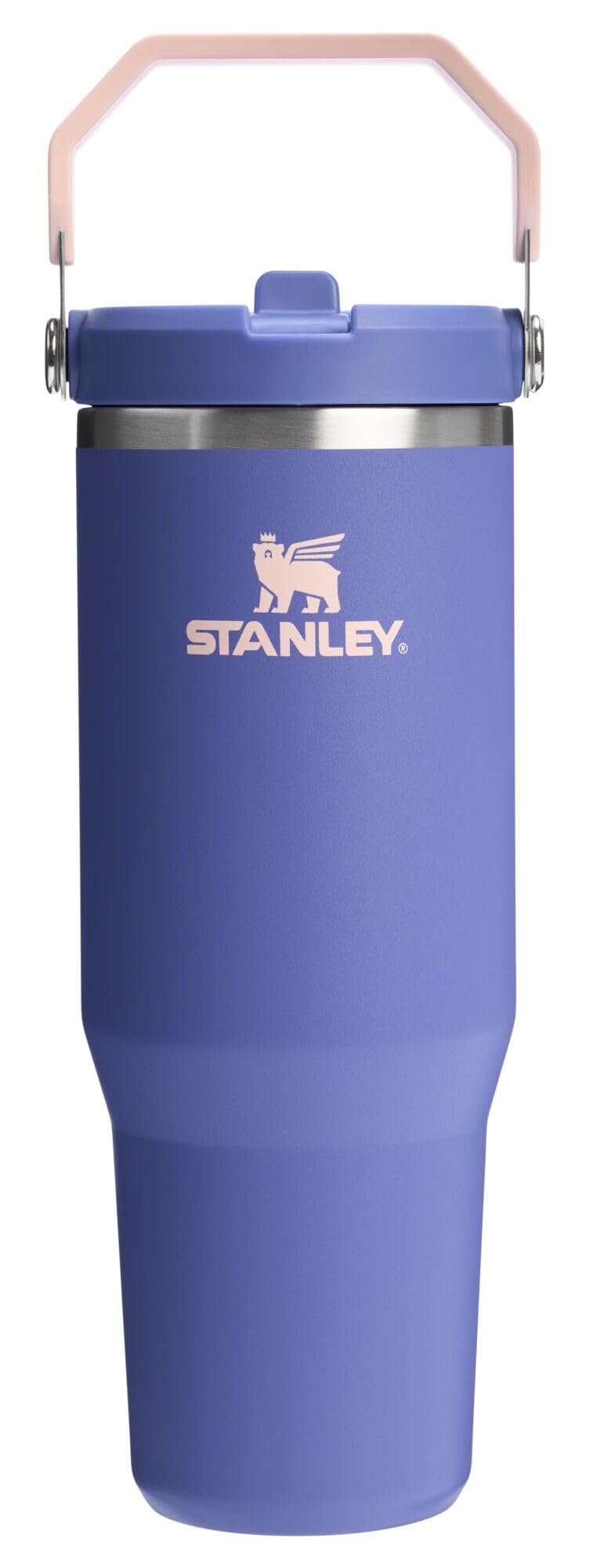 STANLEY IceFlow 2.0 Flip Straw Tumbler with Handle 30 oz | Twist On Lid and Flip Up Straw | Leak Resistant Water Bottle | Insulated Stainless Steel | BPA-Free | Peach Rose
