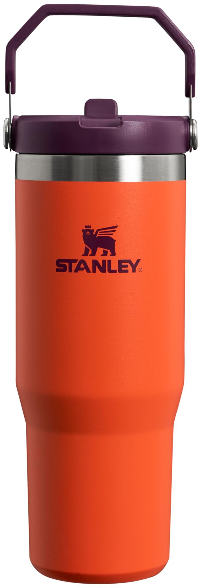 STANLEY IceFlow 2.0 Flip Straw Tumbler with Handle 30 oz | Twist On Lid and Flip Up Straw | Leak Resistant Water Bottle | Insulated Stainless Steel | BPA-Free | Peach Rose