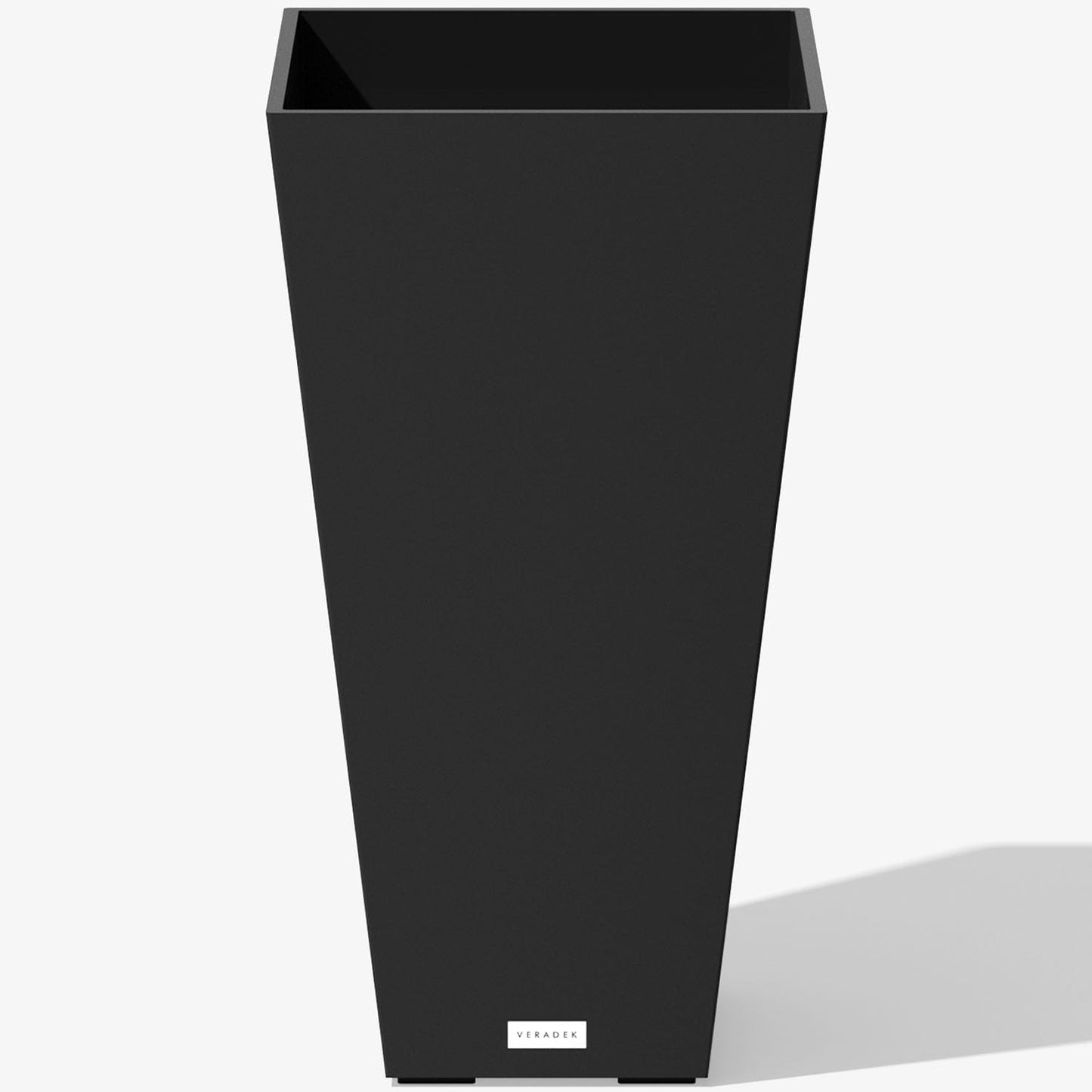 Veradek V-Resin Indoor/Outdoor Taper Planter, Set of 2 (30 inch, Black)