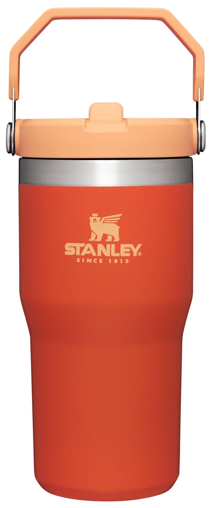 STANLEY IceFlow 2.0 Flip Straw Tumbler with Handle 30 oz | Twist On Lid and Flip Up Straw | Leak Resistant Water Bottle | Insulated Stainless Steel | BPA-Free | Peach Rose