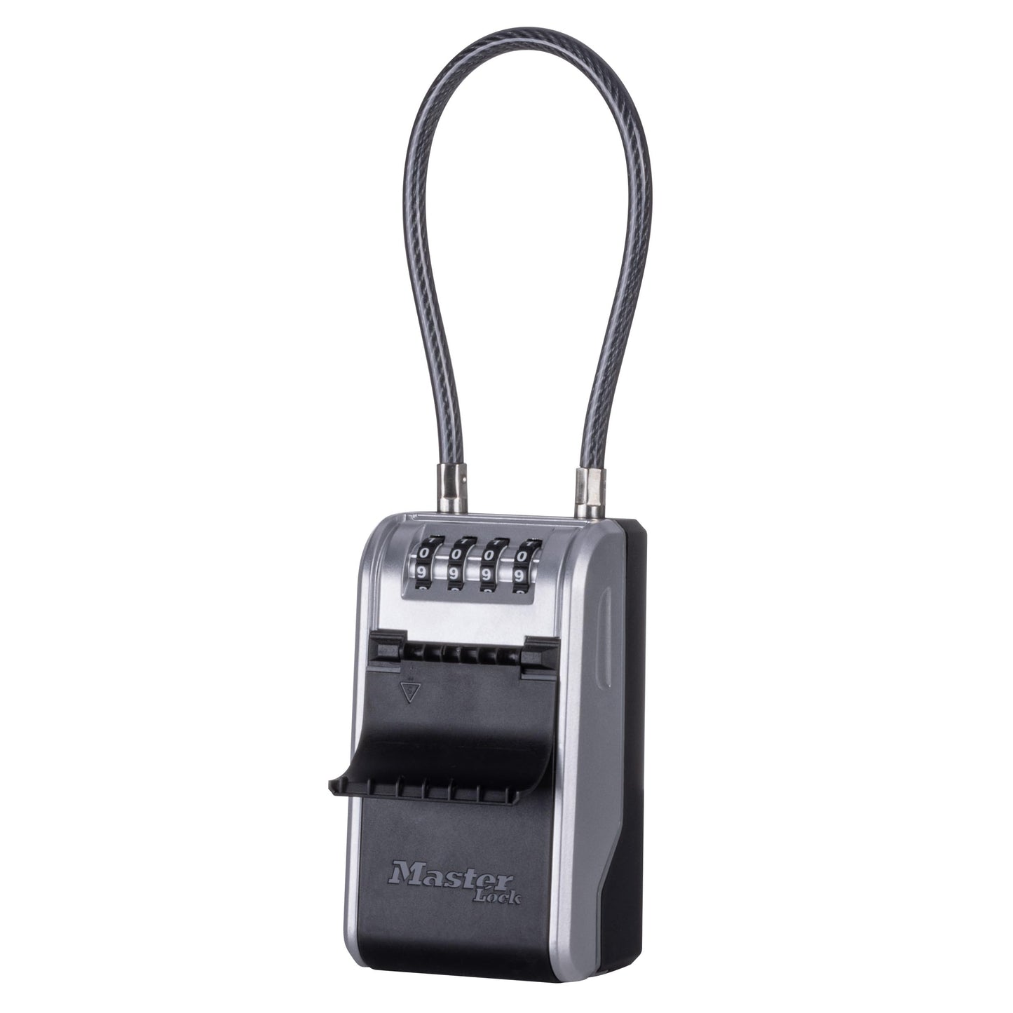 Master Lock Key Lock Box, Outdoor Lock Box for House Keys, Portable Combination Lockbox Resettable Code, 5400EC, Black
