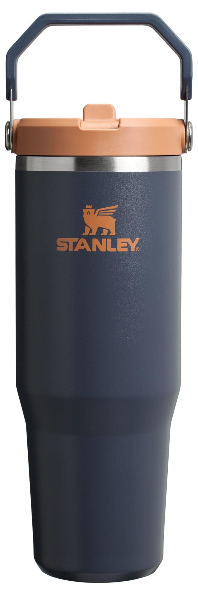 STANLEY IceFlow 2.0 Flip Straw Tumbler with Handle 30 oz | Twist On Lid and Flip Up Straw | Leak Resistant Water Bottle | Insulated Stainless Steel | BPA-Free | Peach Rose