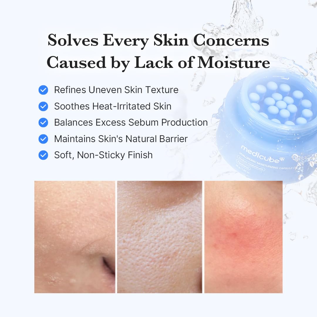 medicube Capsule Cream with Deep Vitamin C | Liposome Vitamin C Golden Capsule for Radiance & Firm-Looking Skin | Hydrating Glow Gel Texture | Korean Skincare, 1.94 oz