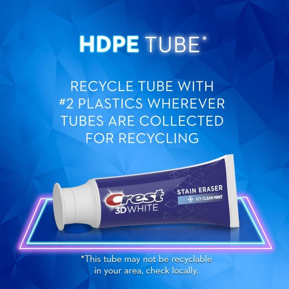 Crest 3D White Advanced Luminous Mint Teeth Whitening Toothpaste, Crest Toothpaste, 3.7 oz Pack of 4 - Helps Remove Surface Stains, Whitens Teeth, Strengthens Tooth Enamel, Protects Against Cavities