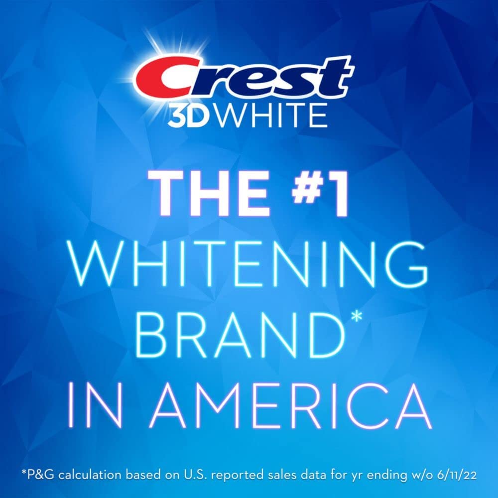 Crest 3D White Advanced Luminous Mint Teeth Whitening Toothpaste, Crest Toothpaste, 3.7 oz Pack of 4 - Helps Remove Surface Stains, Whitens Teeth, Strengthens Tooth Enamel, Protects Against Cavities