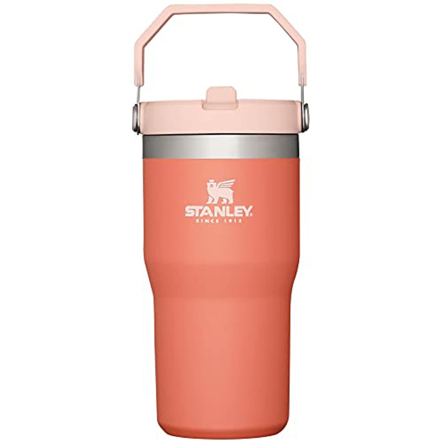 STANLEY IceFlow 2.0 Flip Straw Tumbler with Handle 30 oz | Twist On Lid and Flip Up Straw | Leak Resistant Water Bottle | Insulated Stainless Steel | BPA-Free | Peach Rose