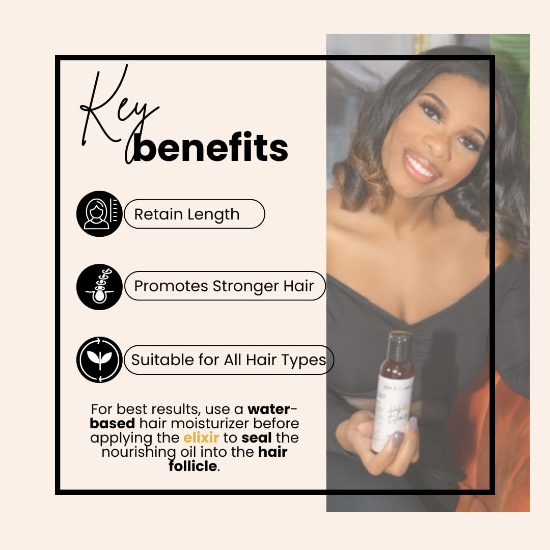 BASK & LATHER Moisture & Seal Bundle | Hair Elixir + Scalp Stimulator Oil + Balm + Hydrating Mist | Complete Natural Haircare System for Growth & Hydration