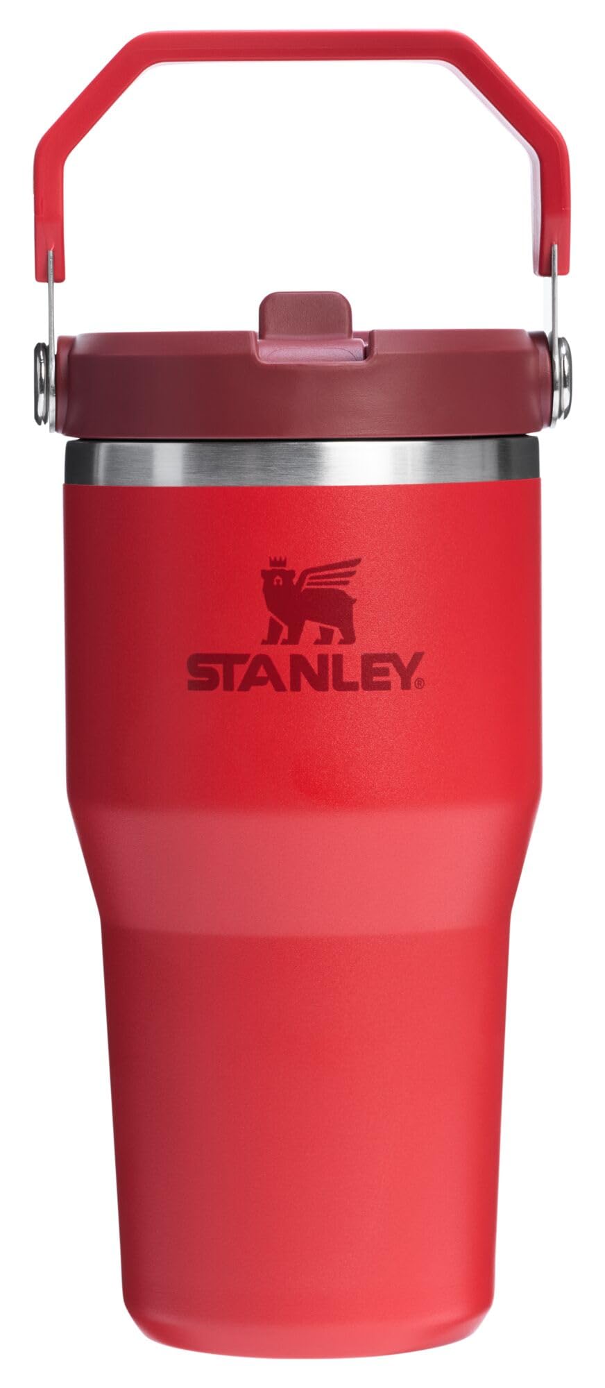 STANLEY IceFlow 2.0 Flip Straw Tumbler with Handle 30 oz | Twist On Lid and Flip Up Straw | Leak Resistant Water Bottle | Insulated Stainless Steel | BPA-Free | Peach Rose