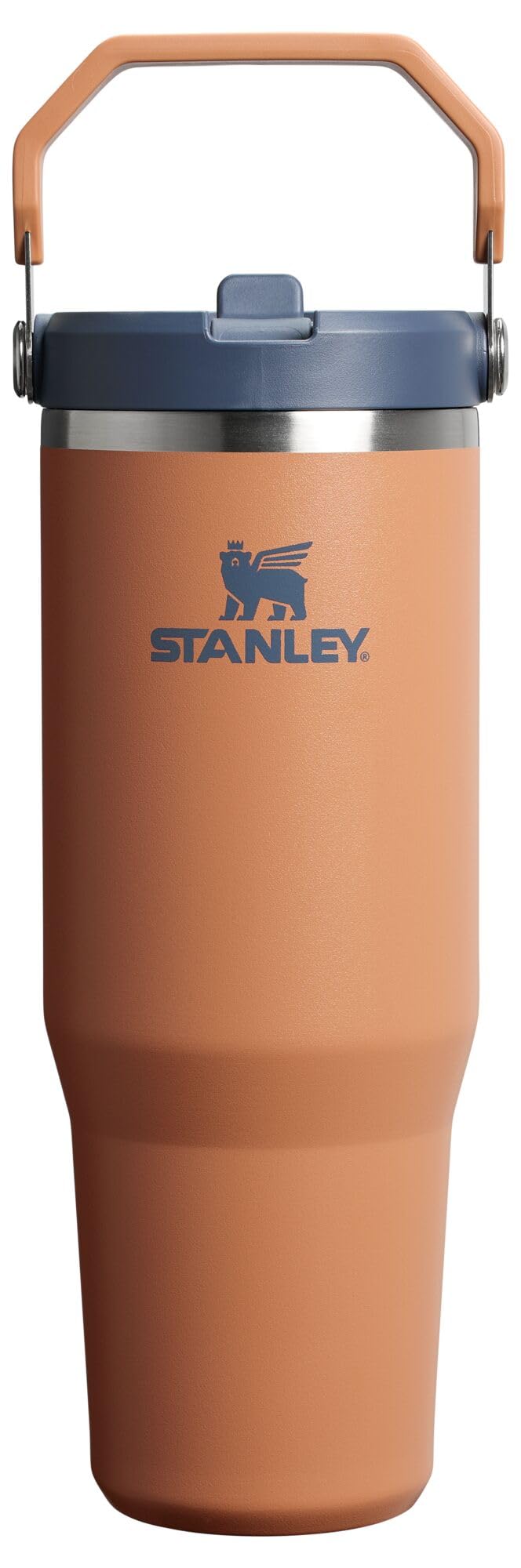 STANLEY IceFlow 2.0 Flip Straw Tumbler with Handle 30 oz | Twist On Lid and Flip Up Straw | Leak Resistant Water Bottle | Insulated Stainless Steel | BPA-Free | Peach Rose