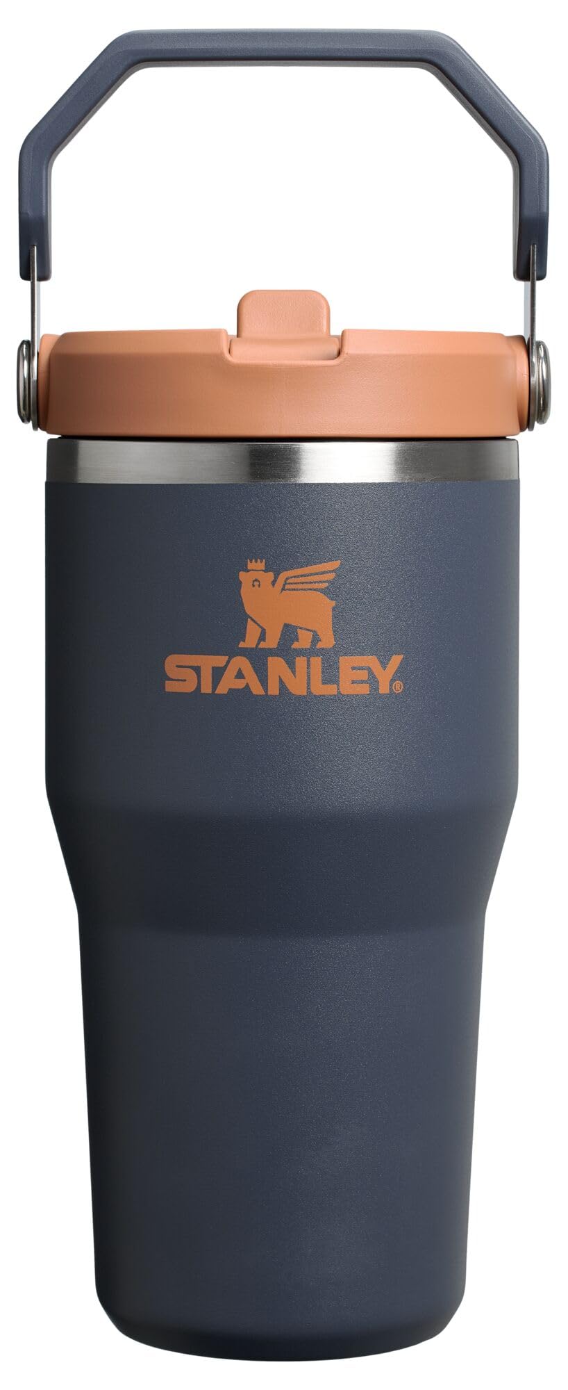 STANLEY IceFlow 2.0 Flip Straw Tumbler with Handle 30 oz | Twist On Lid and Flip Up Straw | Leak Resistant Water Bottle | Insulated Stainless Steel | BPA-Free | Peach Rose