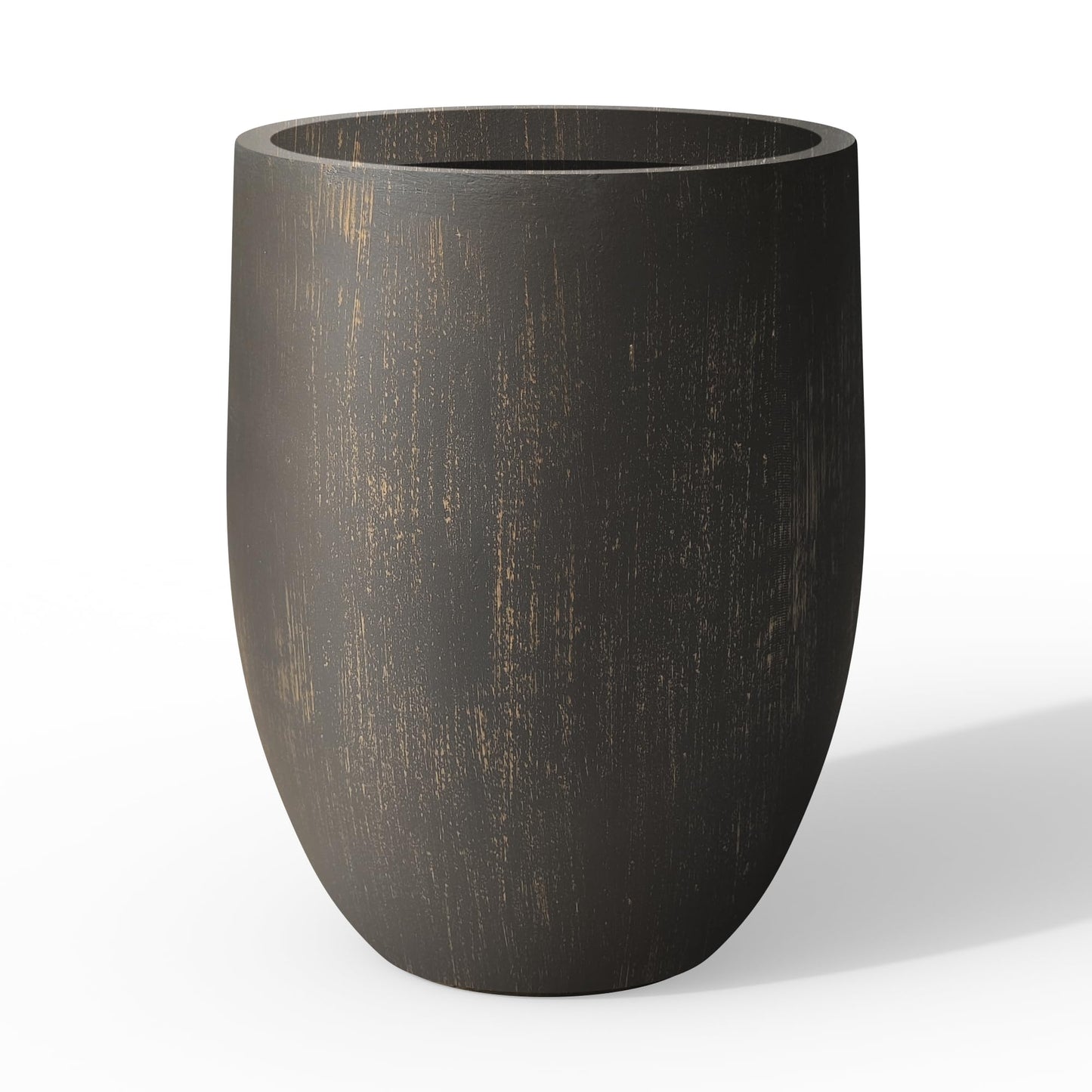 Kante Tall Concrete Planter, 21.7-Inch Height Weathered Concrete Large Indoor Outdoor Plant Pot with Drainage Hole for Patio Garden Home, Modern Decor for Flowers and Tree