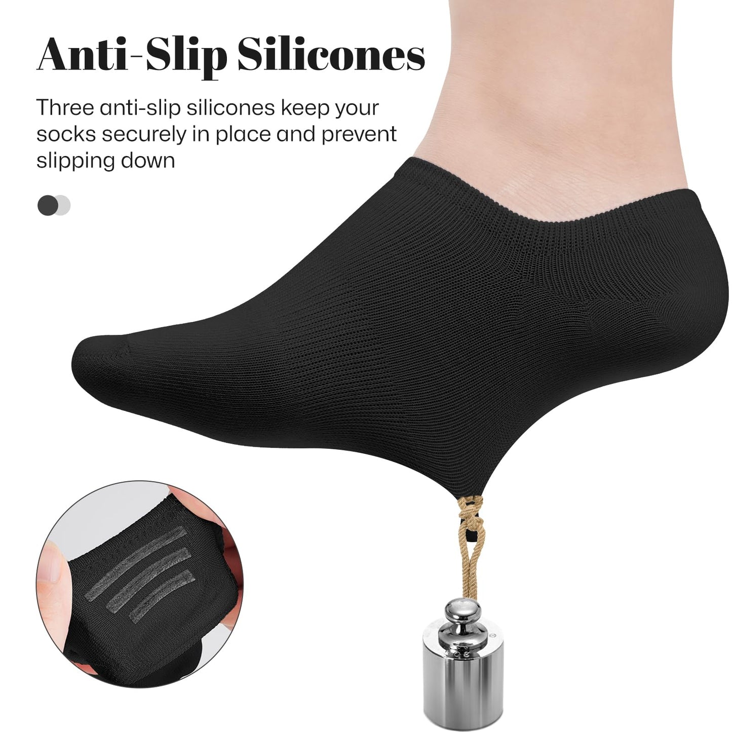 wernies No Show Socks Women Low Socks Non Slip Flat Boat Line 4/8 Pairs