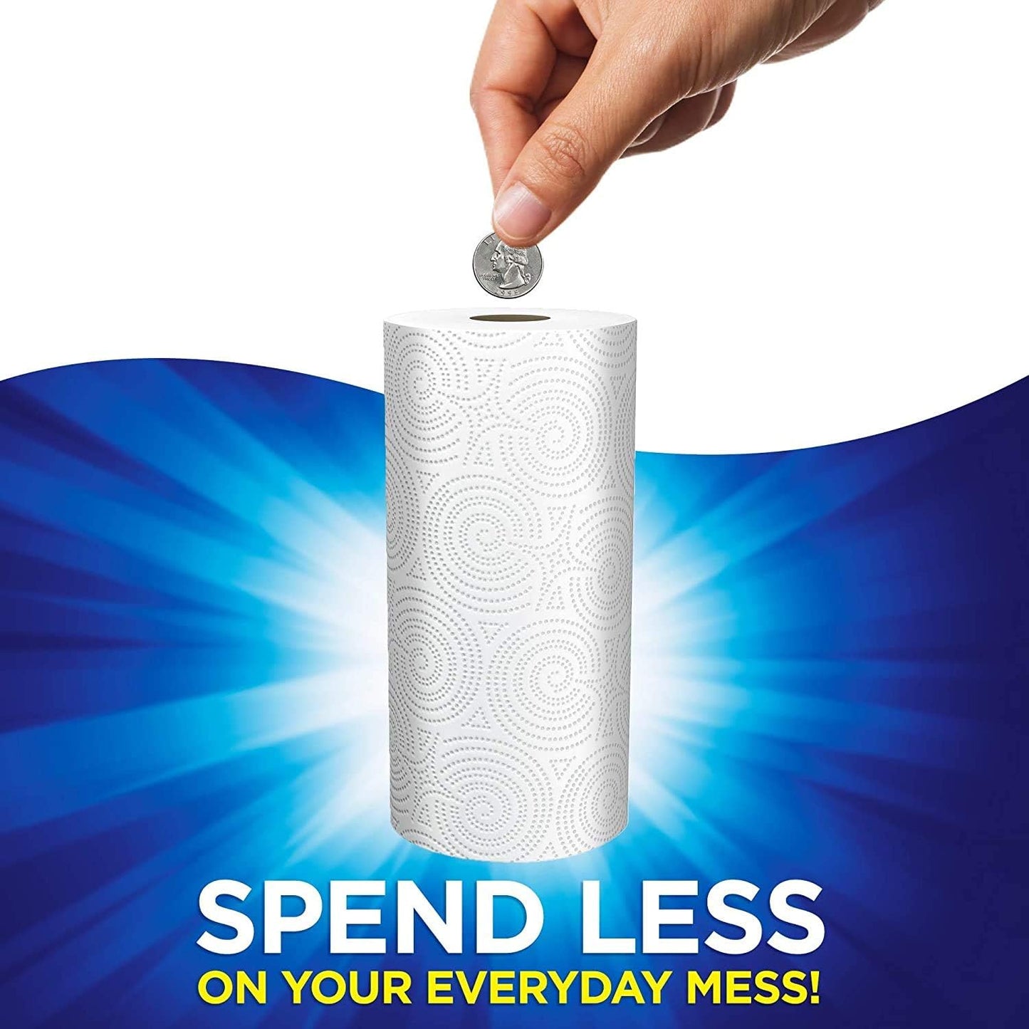 Sparkle Pick-A-Size Paper Towels, 6 Double Rolls (660 Sheets Total) - Strong 2-Ply Towels for Kitchen Cleanup and Everyday Messes