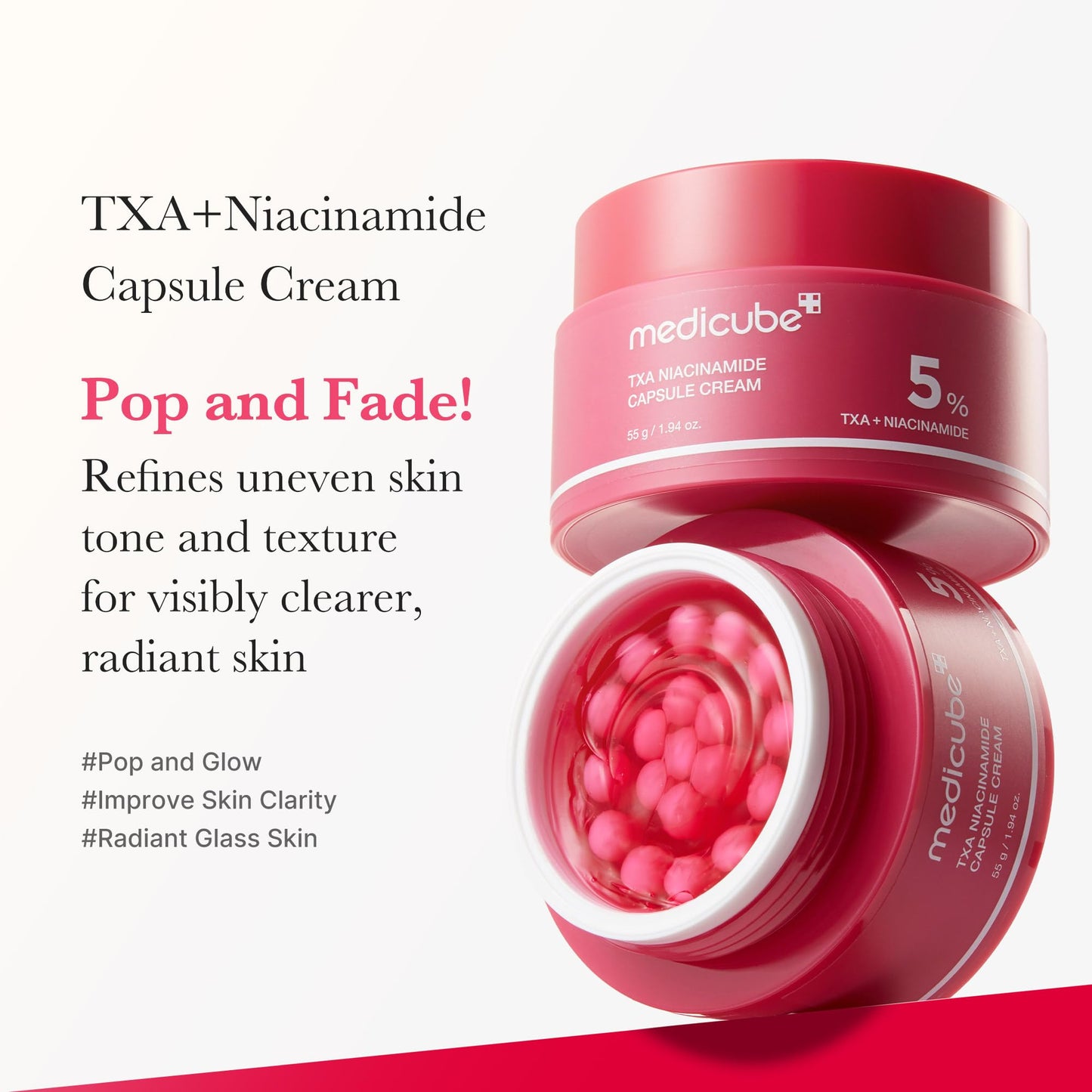 medicube Capsule Cream with Deep Vitamin C | Liposome Vitamin C Golden Capsule for Radiance & Firm-Looking Skin | Hydrating Glow Gel Texture | Korean Skincare, 1.94 oz