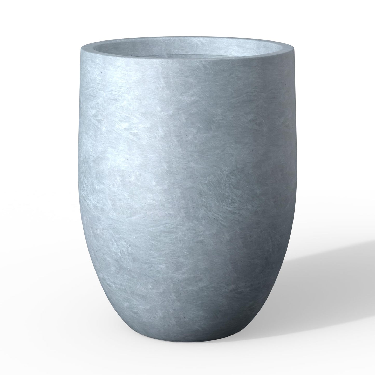 Kante Tall Concrete Planter, 21.7-Inch Height Weathered Concrete Large Indoor Outdoor Plant Pot with Drainage Hole for Patio Garden Home, Modern Decor for Flowers and Tree