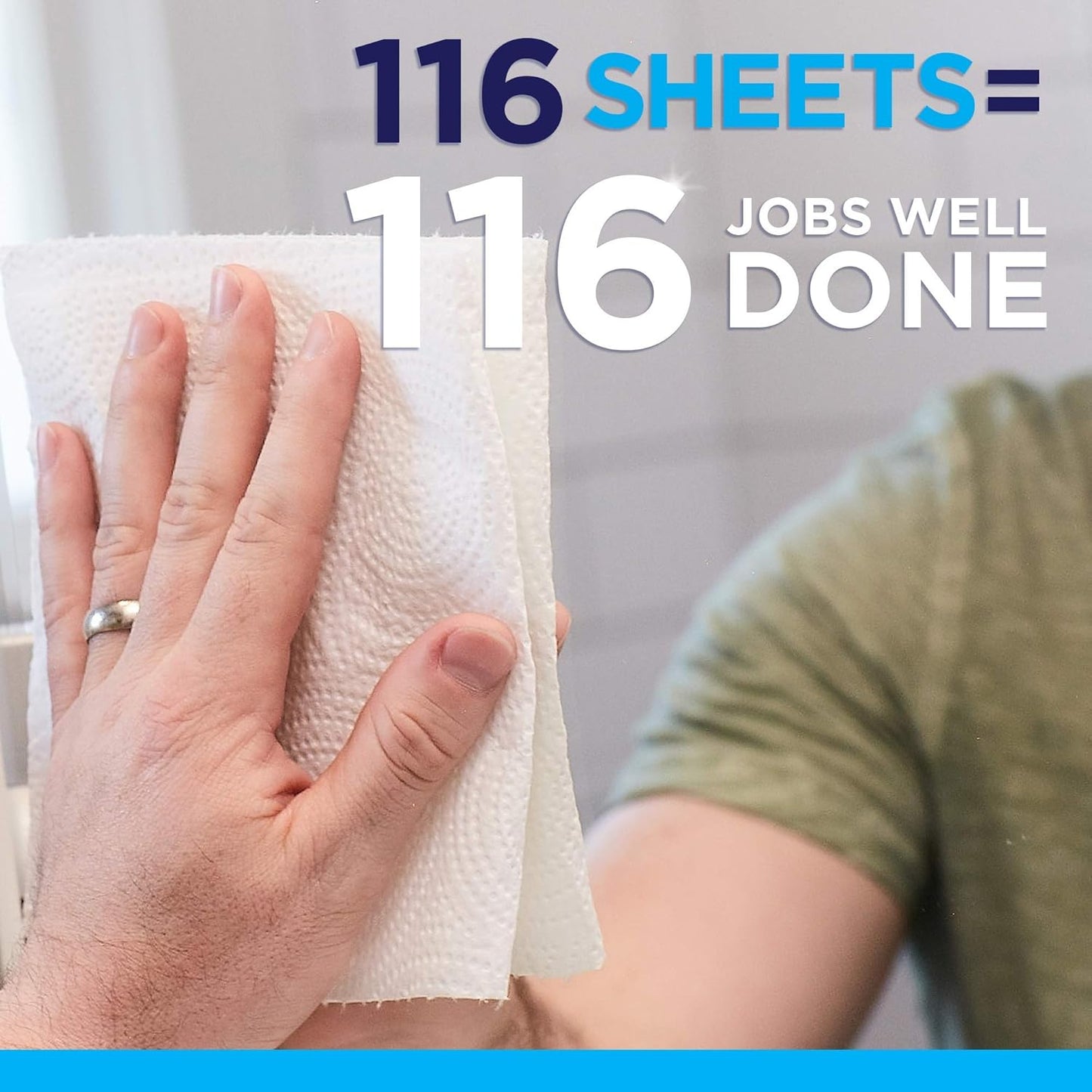 Sparkle Pick-A-Size Paper Towels, 6 Double Rolls (660 Sheets Total) - Strong 2-Ply Towels for Kitchen Cleanup and Everyday Messes