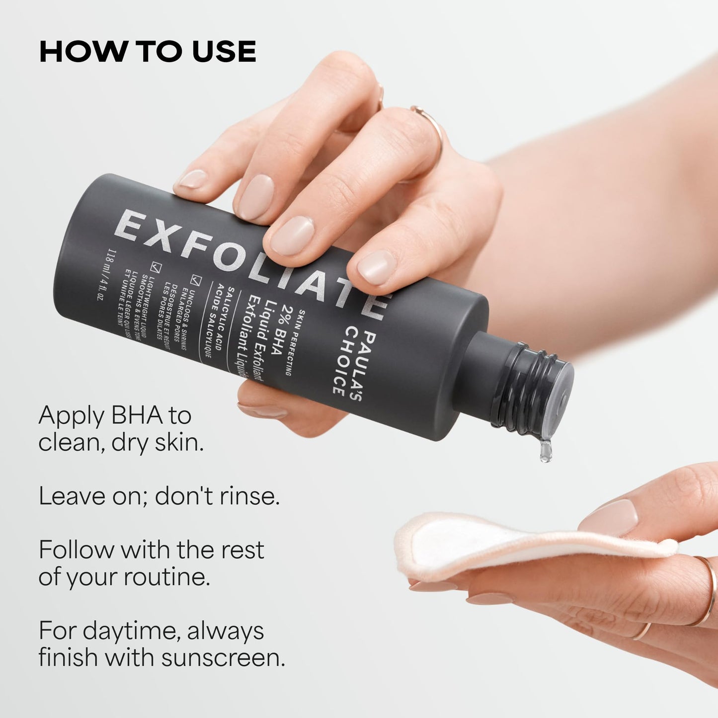 Paula's Choice SKIN PERFECTING 2% BHA Liquid Exfoliant with Salicylic Acid, Facial Polish for Enlarged Pores, Wrinkles & Fine Lines, Suitable for Blackhead-Prone Skin, Fragrance-Free