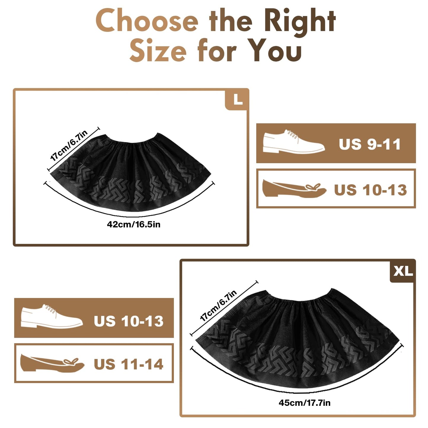 Recycable Shoe Covers Disposable - Black Shoe Covers for Indoors,50Pcs Booties for Shoe cover,Fits Up To 11 US Men and 13 US Women Size,Recyclable Non-Woven Fabric