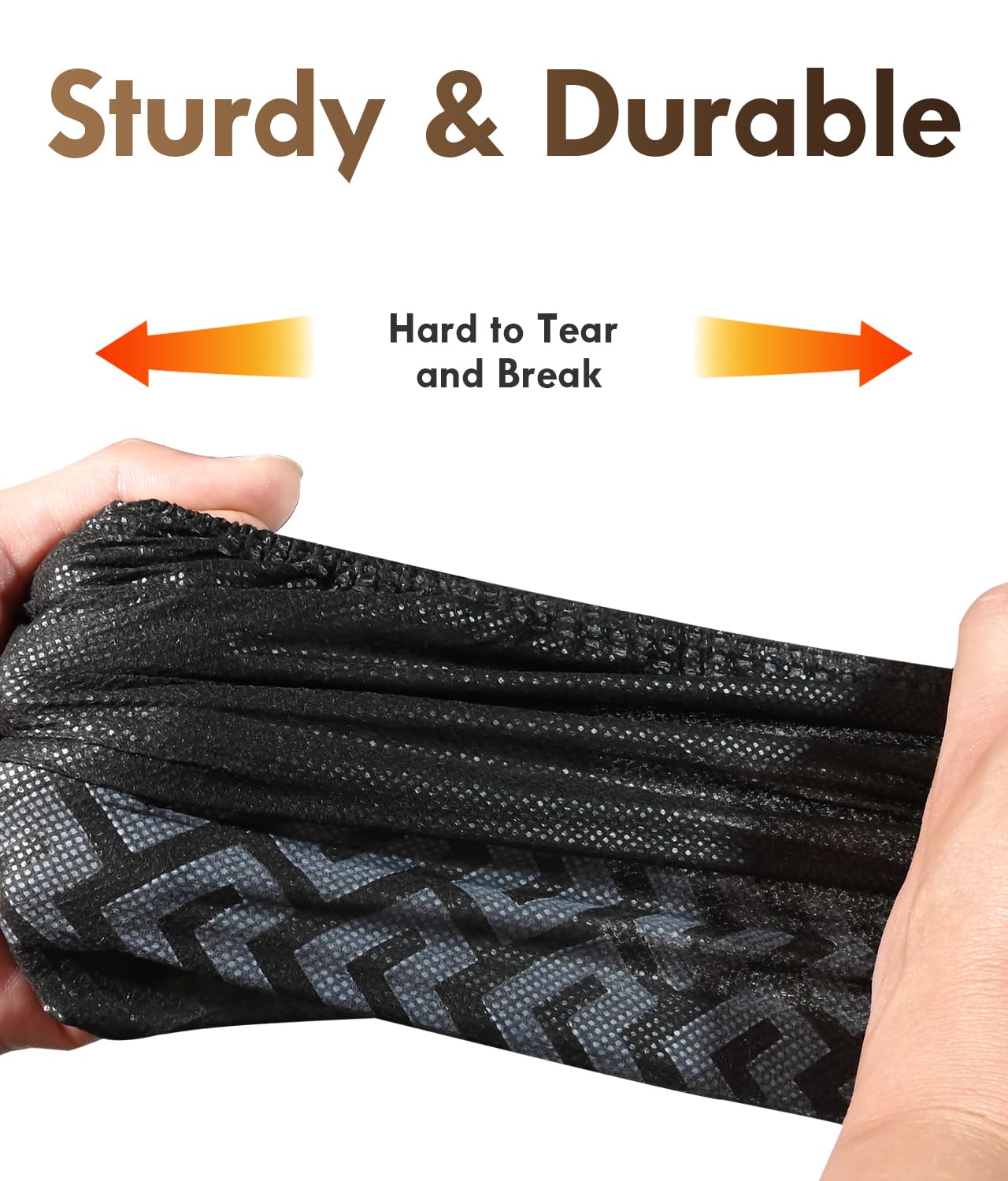 Recycable Shoe Covers Disposable - Black Shoe Covers for Indoors,50Pcs Booties for Shoe cover,Fits Up To 11 US Men and 13 US Women Size,Recyclable Non-Woven Fabric