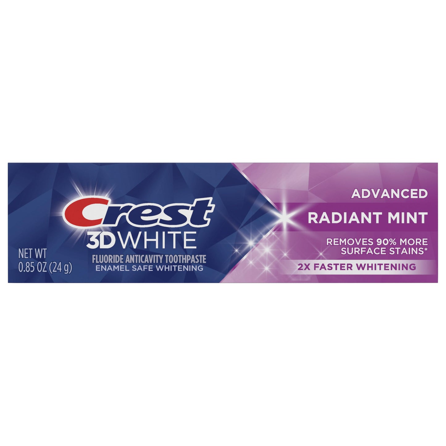 Crest 3D White Advanced Luminous Mint Teeth Whitening Toothpaste, Crest Toothpaste, 3.7 oz Pack of 4 - Helps Remove Surface Stains, Whitens Teeth, Strengthens Tooth Enamel, Protects Against Cavities