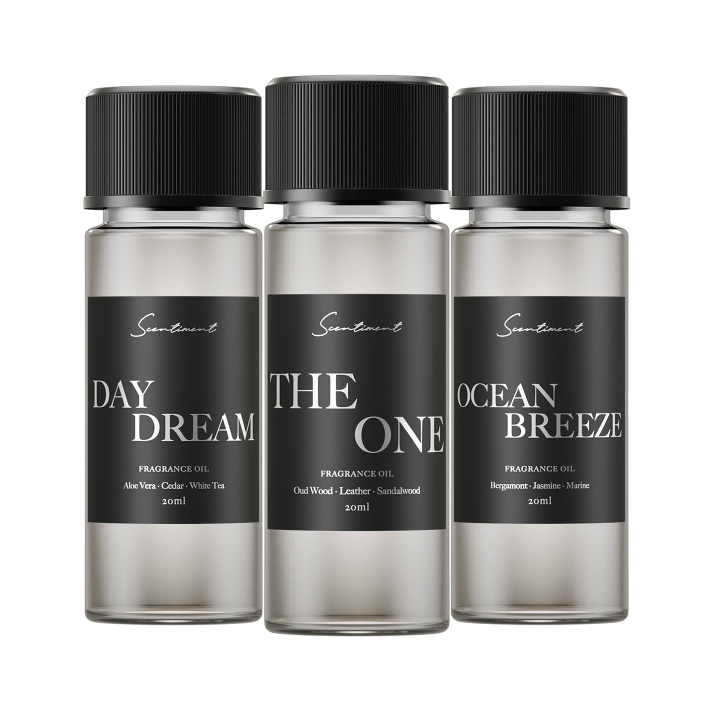 Scentiment Luxury Hotel Scents – 5 Fragrance Oil Set | Secret Desires, Day Dream, The One, Ocean Breeze & Amalfi Coast | Fresh, Floral, Woody & Citrus Scents | Home Diffuser Oils (5 x 20 mL)