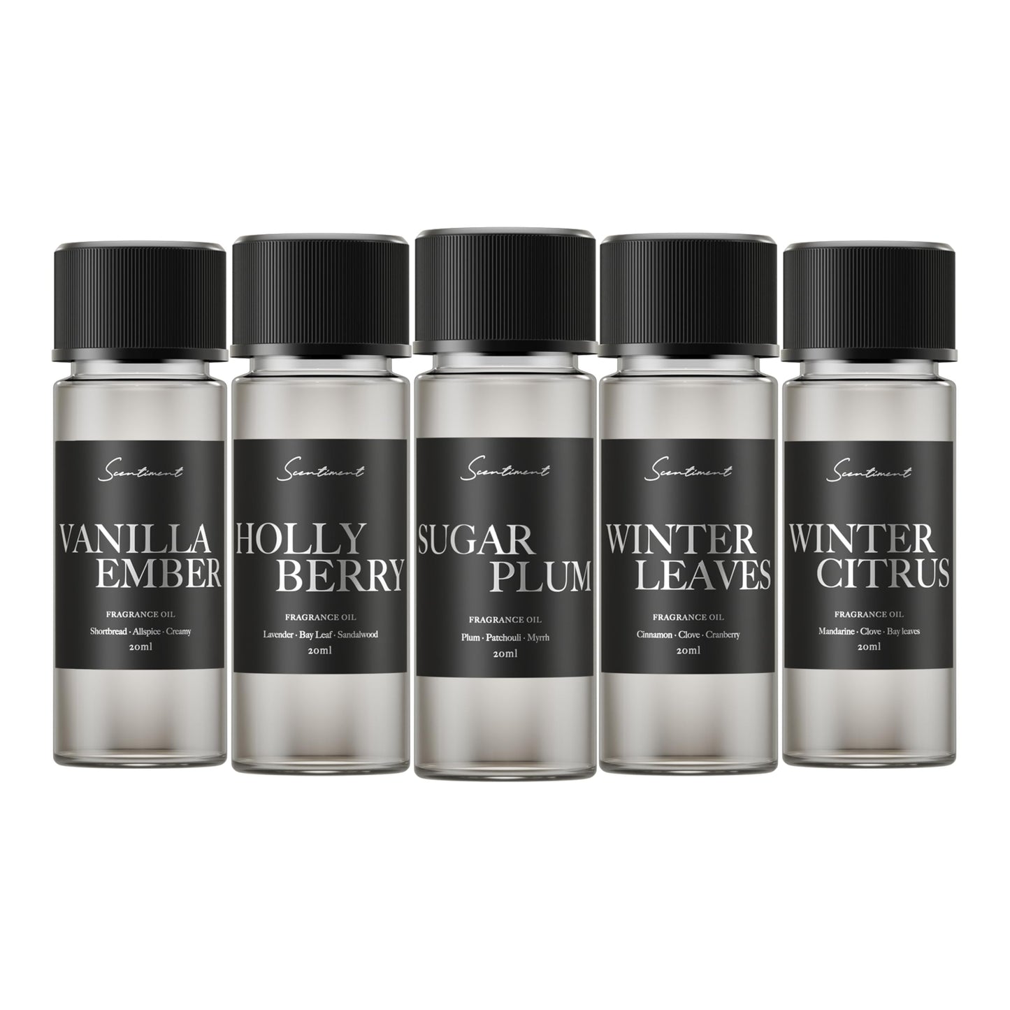 Scentiment Luxury Hotel Scents – 5 Fragrance Oil Set | Secret Desires, Day Dream, The One, Ocean Breeze & Amalfi Coast | Fresh, Floral, Woody & Citrus Scents | Home Diffuser Oils (5 x 20 mL)