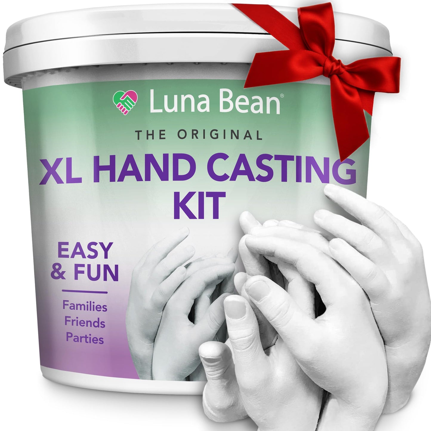Luna Bean Hand Casting Kit – The Original Hand Mold Kit – Mothers Day Gifts for Mom - Anniversary Engagement Gifts for Women Men Couples Wife Boyfriend Girlfriend Wedding Bridal Shower