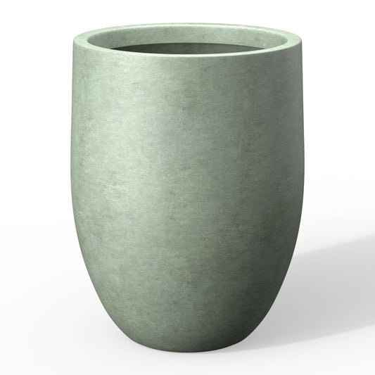 Kante Tall Concrete Planter, 21.7-Inch Height Weathered Concrete Large Indoor Outdoor Plant Pot with Drainage Hole for Patio Garden Home, Modern Decor for Flowers and Tree
