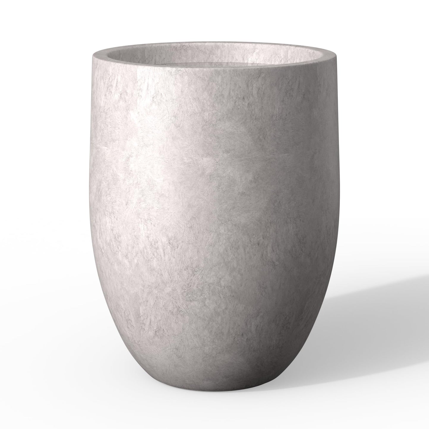Kante Tall Concrete Planter, 21.7-Inch Height Weathered Concrete Large Indoor Outdoor Plant Pot with Drainage Hole for Patio Garden Home, Modern Decor for Flowers and Tree