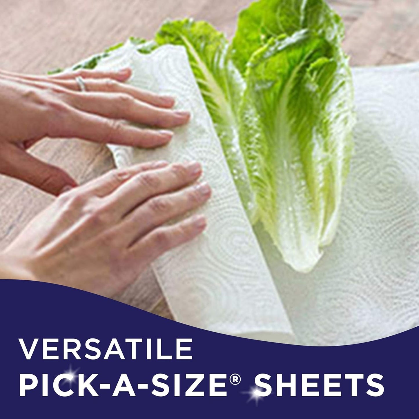 Sparkle Pick-A-Size Paper Towels, 6 Double Rolls (660 Sheets Total) - Strong 2-Ply Towels for Kitchen Cleanup and Everyday Messes