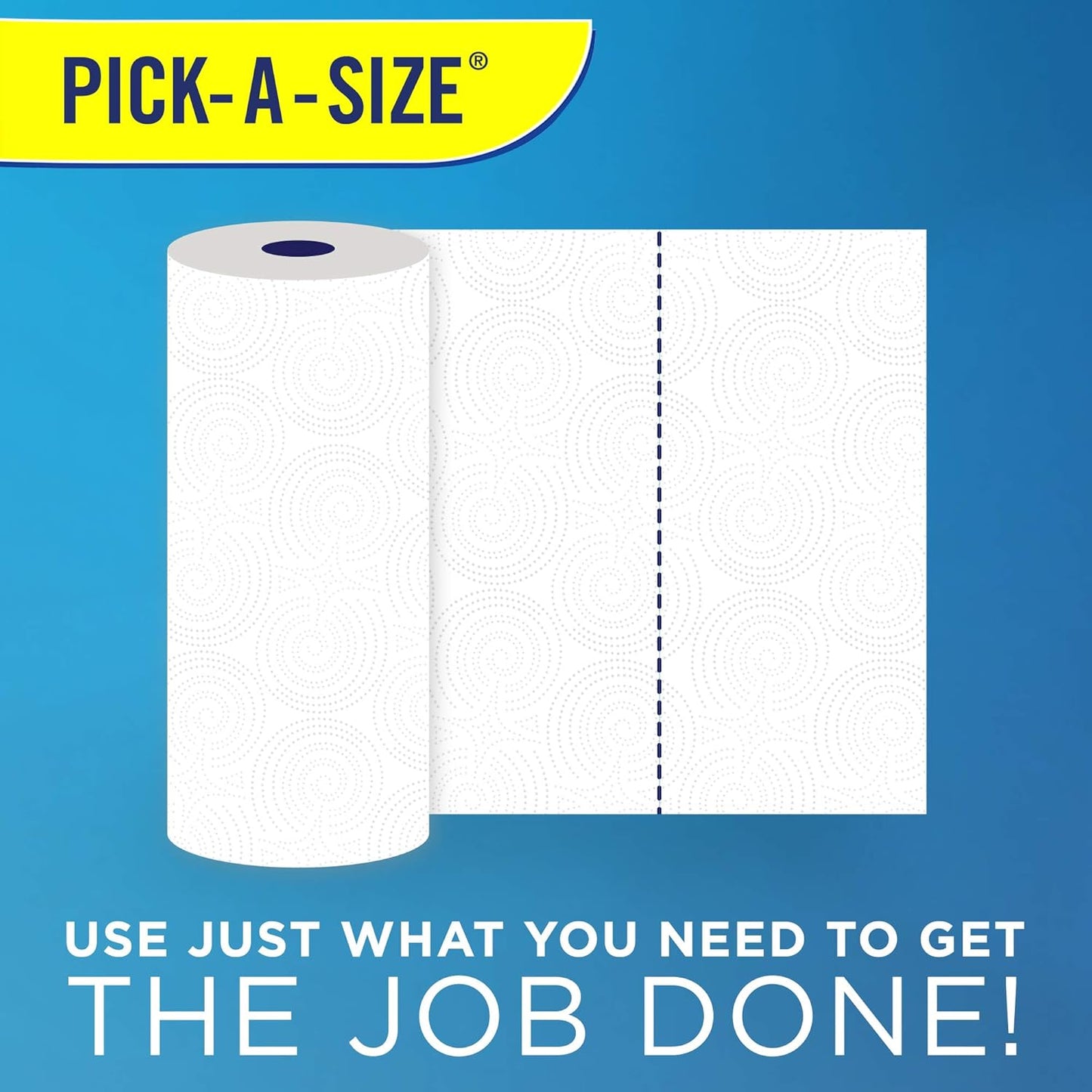 Sparkle Pick-A-Size Paper Towels, 6 Double Rolls (660 Sheets Total) - Strong 2-Ply Towels for Kitchen Cleanup and Everyday Messes