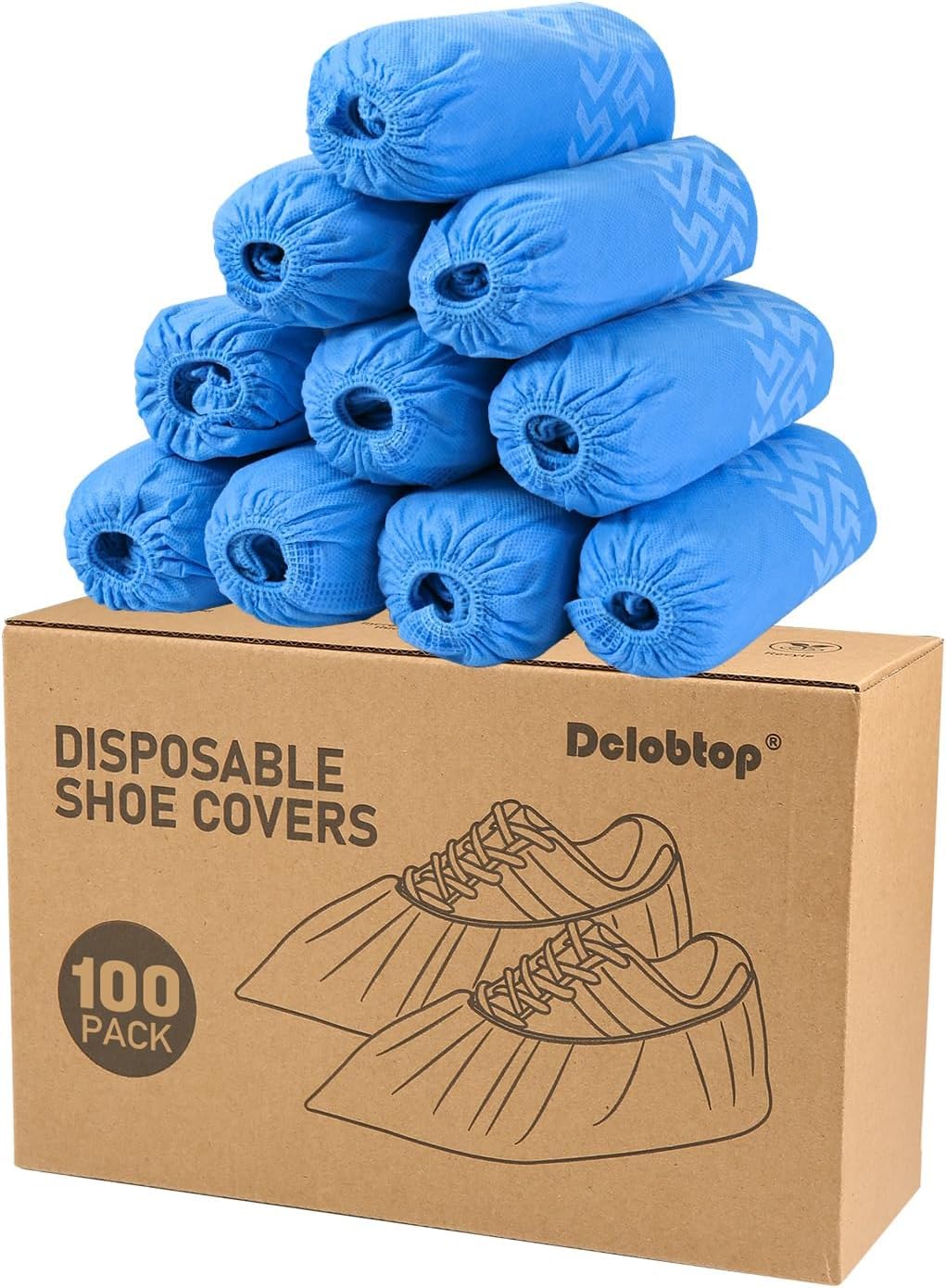 Recycable Shoe Covers Disposable - Black Shoe Covers for Indoors,50Pcs Booties for Shoe cover,Fits Up To 11 US Men and 13 US Women Size,Recyclable Non-Woven Fabric